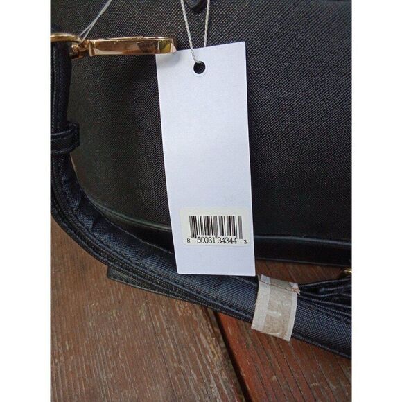 Marilyn Monroe Satchel Crossbody Black & Gold Red Inside - Picture 4 of 9